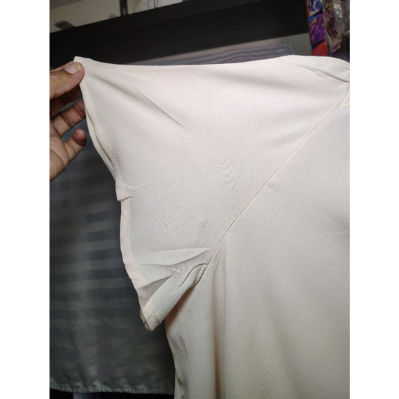 Falechay Flutter Sleeve Blouse 2X | Elegant V-Neck Button Front - Picture 5 of 12